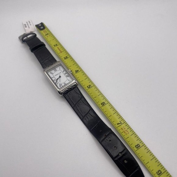 Working Coldwater Creek Watch Black Band / Silver Tone MSRP $59 Croc N Scroll - Picture 3 of 10